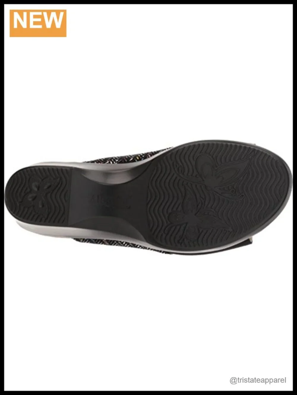 Alegria by PG Lite Wedge Slide Sandal with Arch Support Leather Neoprene